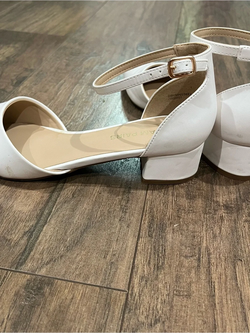 White Ankle-Strap Pointed Toe Heels - Women
